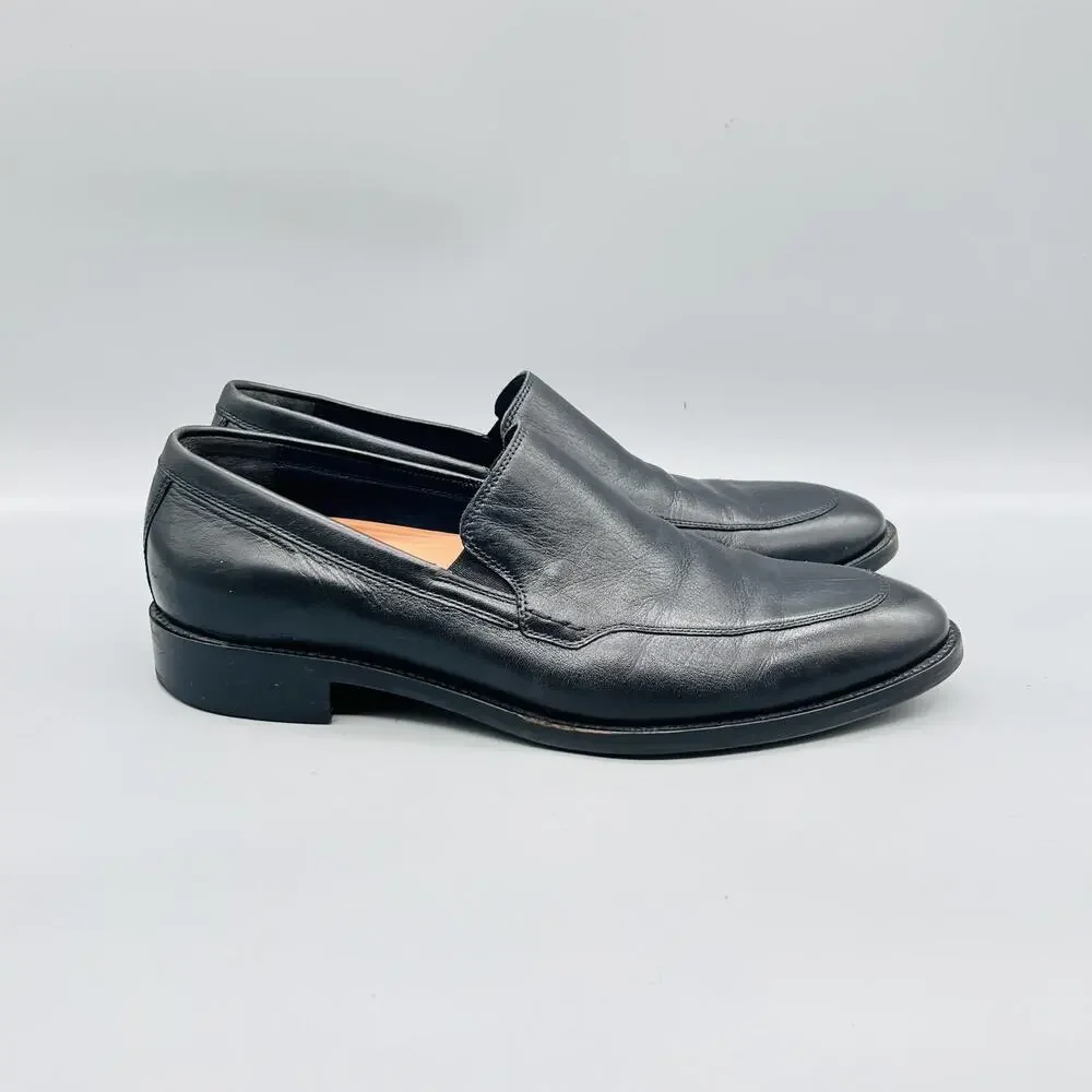 Cole Haan Shoes Mens 8 Black Leather Loafers Slip On Dress Almond Toe Classic